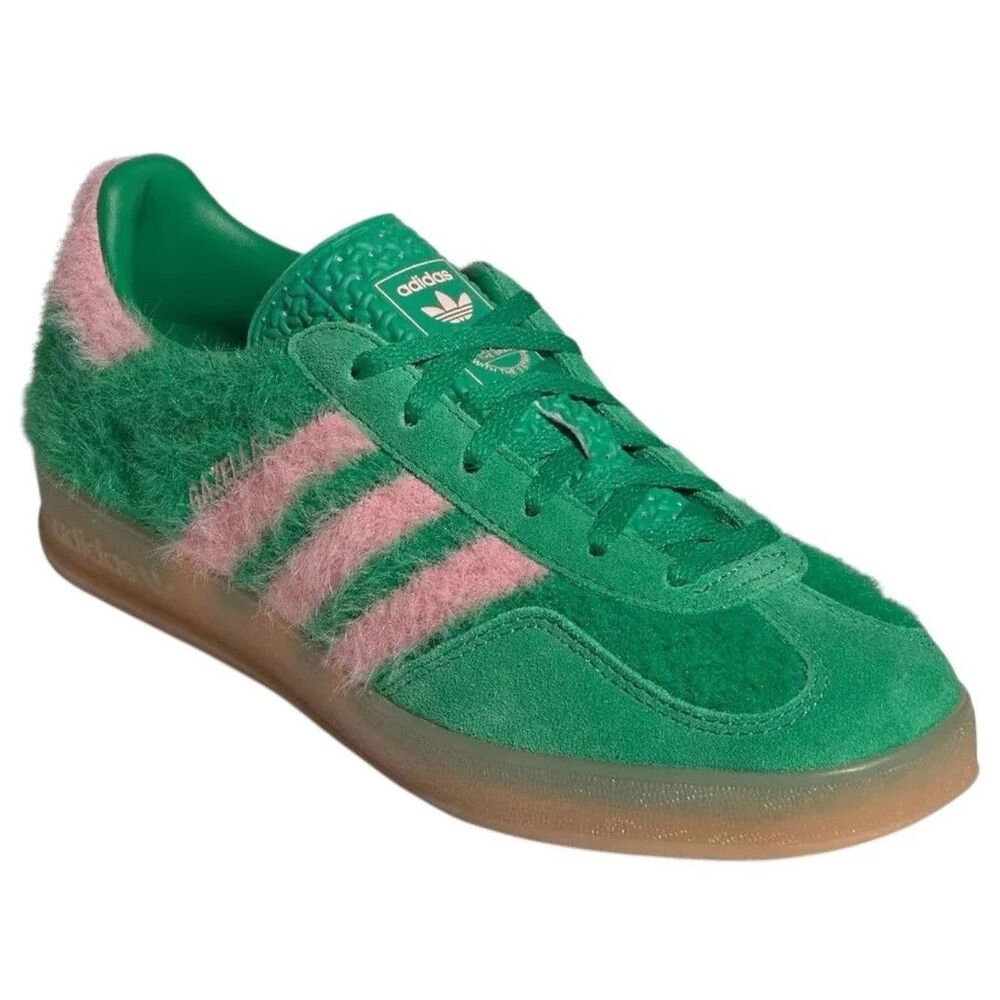 Size 9.5 Adidas Gazelle Indoor Green Glow Pink Womens JP8342